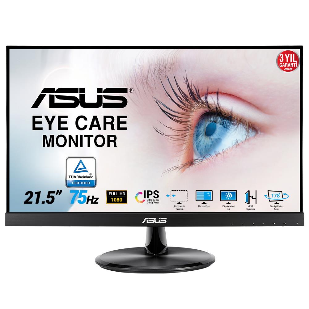 Asus 21.5" VP229HE 75Hz 5ms (HDMI+VGA) FreeSync Full HD IPS LED Monitör