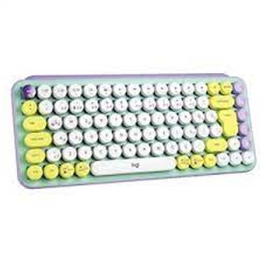 Logitech 920-010819 POP Keys Yellow-Lilac Kablosuz Mekanik Emoji Klavyesi