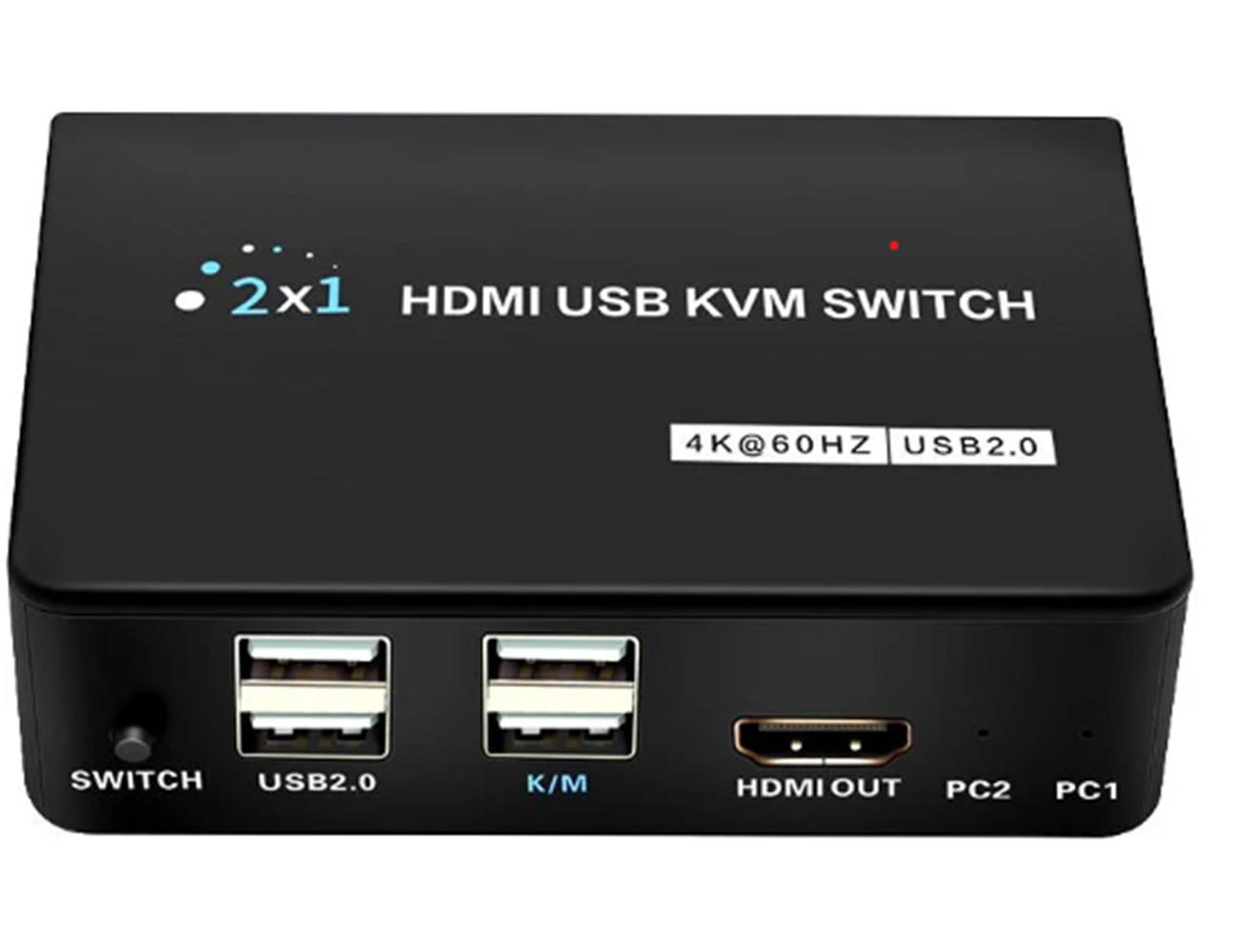 Dark DK-AC-KVMHD01 2x HDMI 4x USB KVM SWITCH 4K-30 Hz