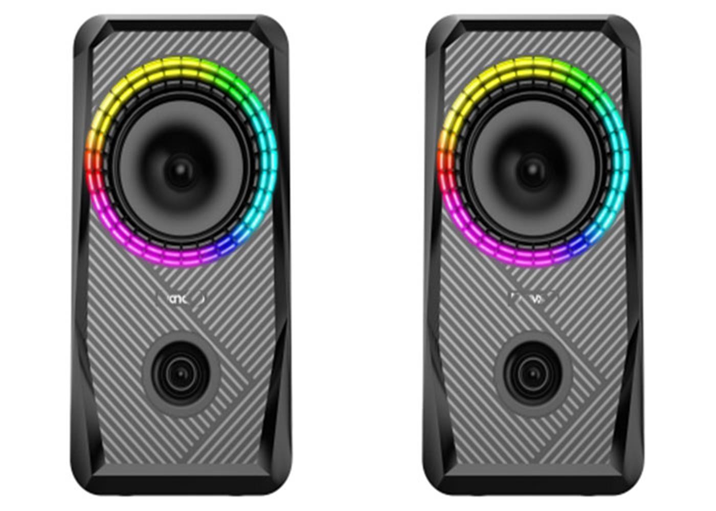 Mikado MD-S26 JOY 2.0 Multimedia 3W-2 Siyah USB RGB Işıklı Gaming Speaker