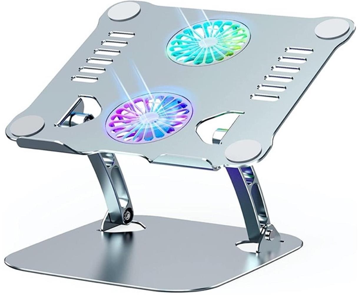 Daytona  Dyt-801 Gri Alüminyum Usb RGB Çift Fanlı Ayarlanabilir 15.9 Notebook Stand V4.0