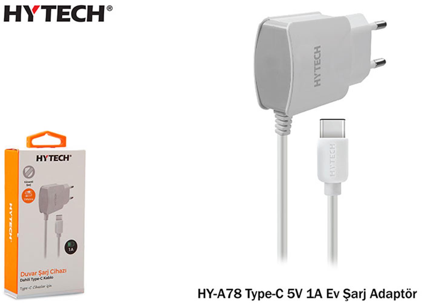 Hytech HY-XT60T 20W Quick 3.0 Type USB-C Beyaz Kablo + Ev Şarj Adaptör