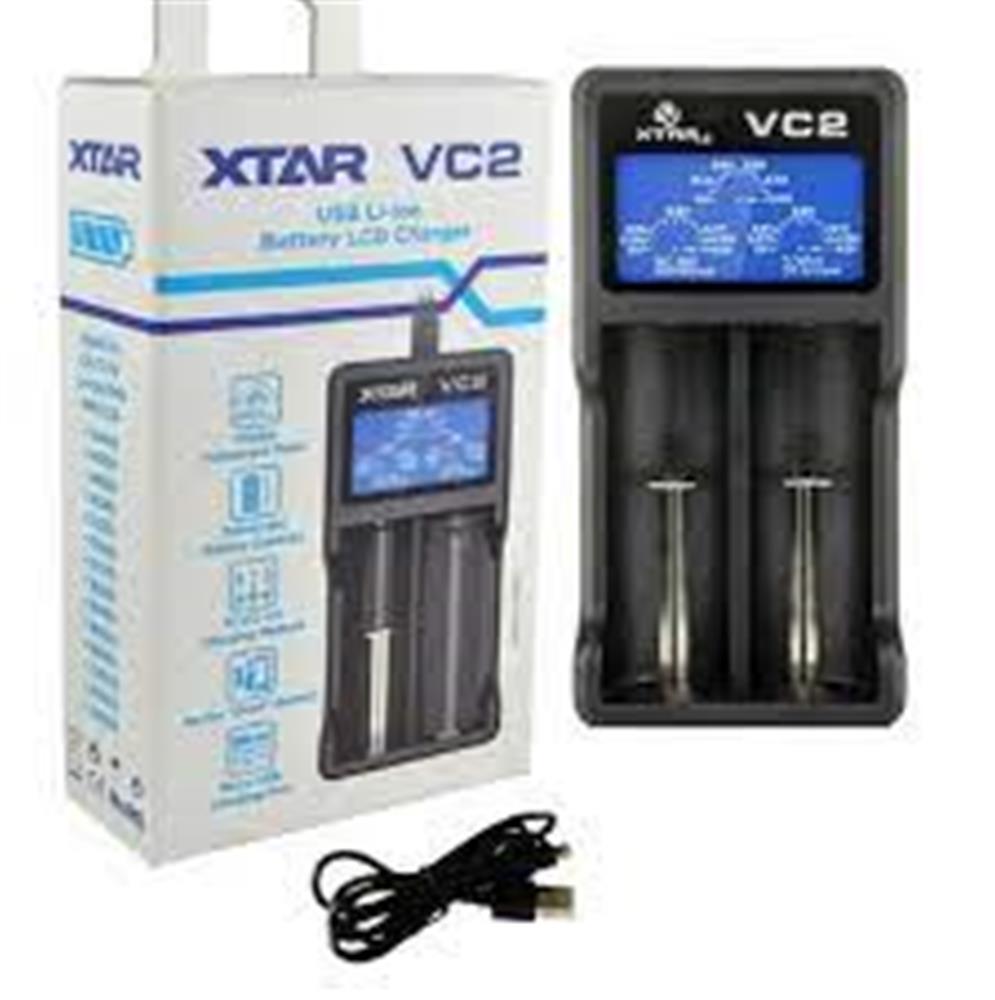 XTAR HD-8992C VC2 - Taşınabilir LCD Ekranlı 2li Li-ion Pil Şarj Cihazı