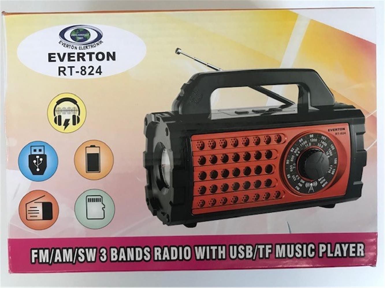 Everton RT-824 Bluetooth USB-SD-FM Nostaljik Radyo Şarjlı