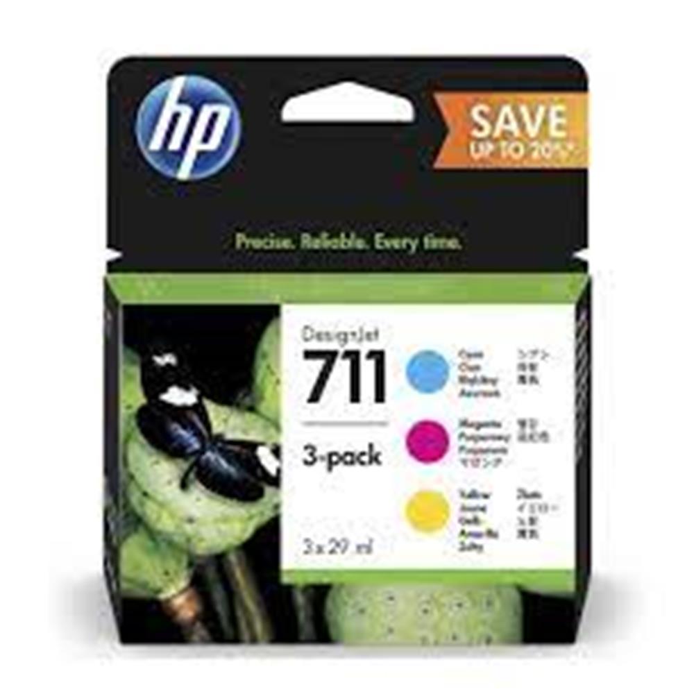 HP 711 Multipack Cyan-Magenta-Yellow 29ML 3lü Plotter Kartuş Seti P2V32A