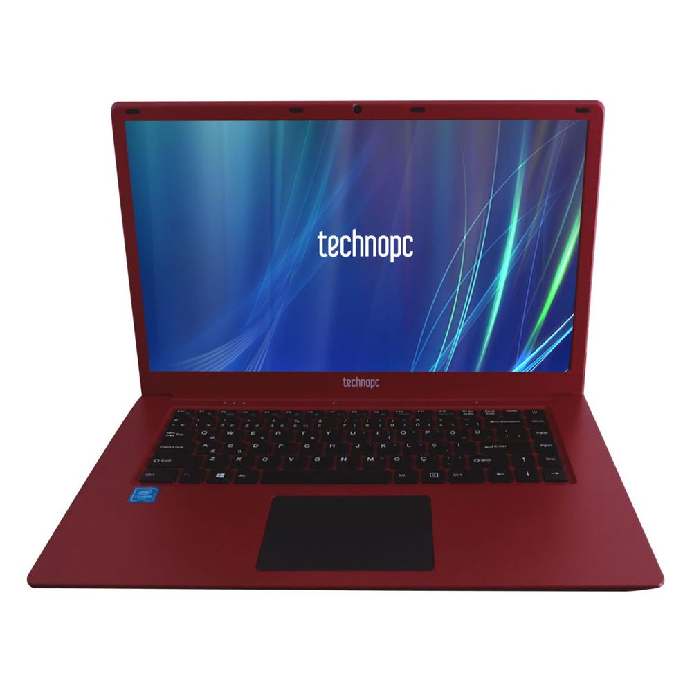Technopc TI15N33 N3350E 4GB RAM 128GB +240GB SSD Freedos Kırmızı 15.6