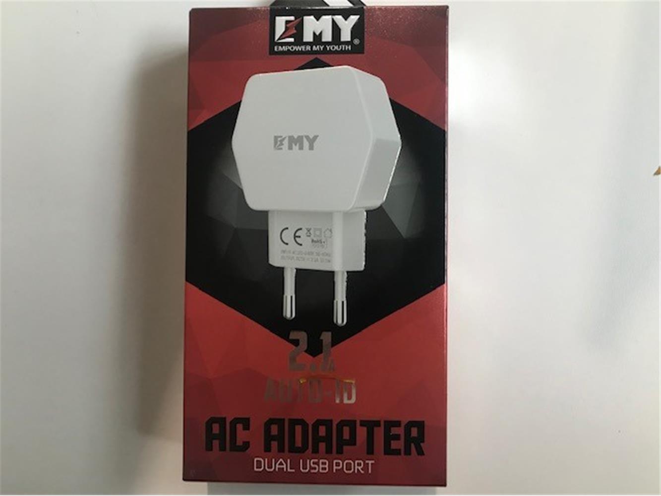 Emy My-261 2.1Mah  2Usb Ev Şarj Kafa 