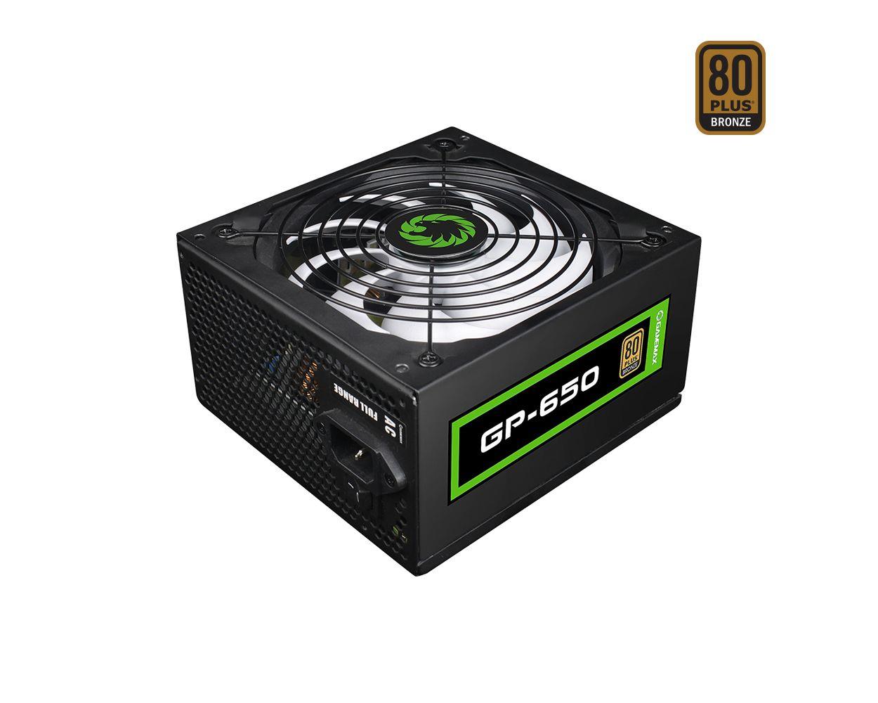 GAMEMAX 650W Power Supply (+80 Plus Bronze) 14Cm Fan