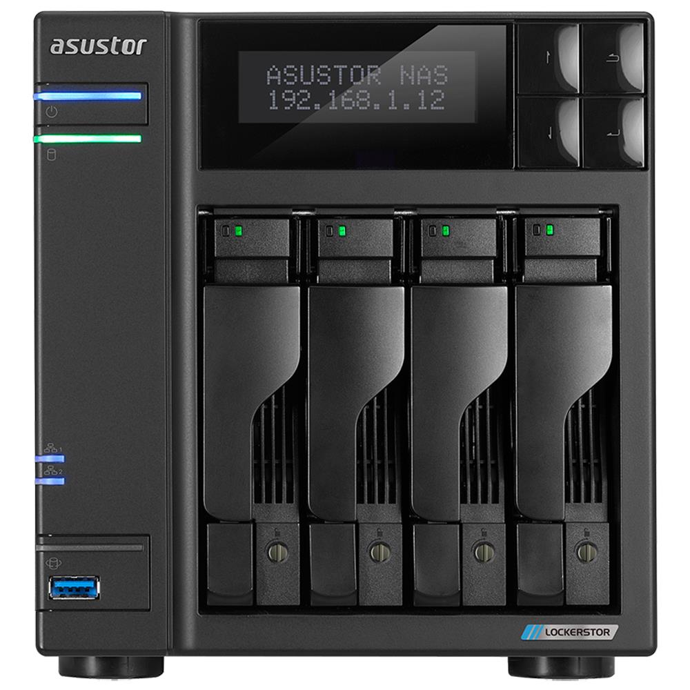 ASUSTOR AS6604T INTEL J4125 4 BAYNAS(4X22TB SUPPORT) 4GB DDR4(8GB SUPPORT) 