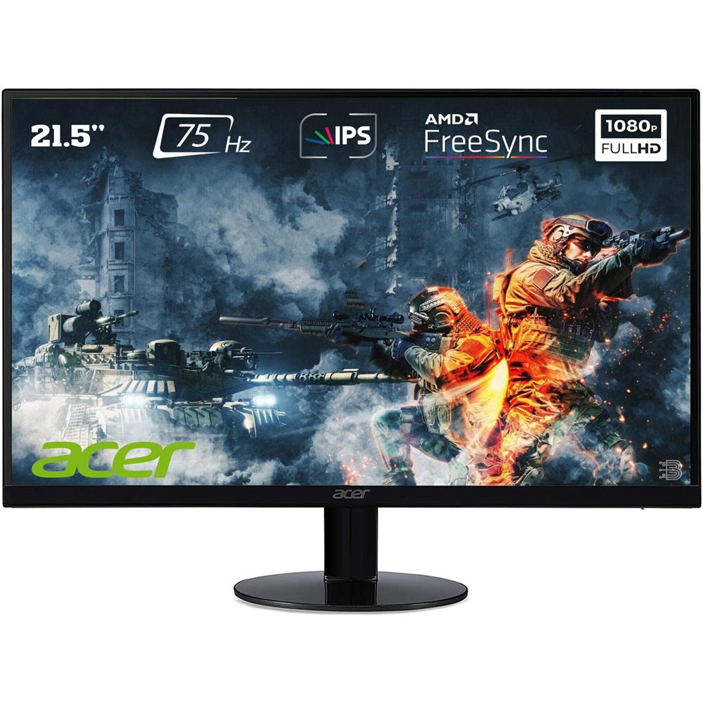 Acer 21.5" SA220QAbi Fhd Ips Led 4Ms 75Hz 250 Nits Freesync (Vga, Hdmı) Çerçevesiz Monitör