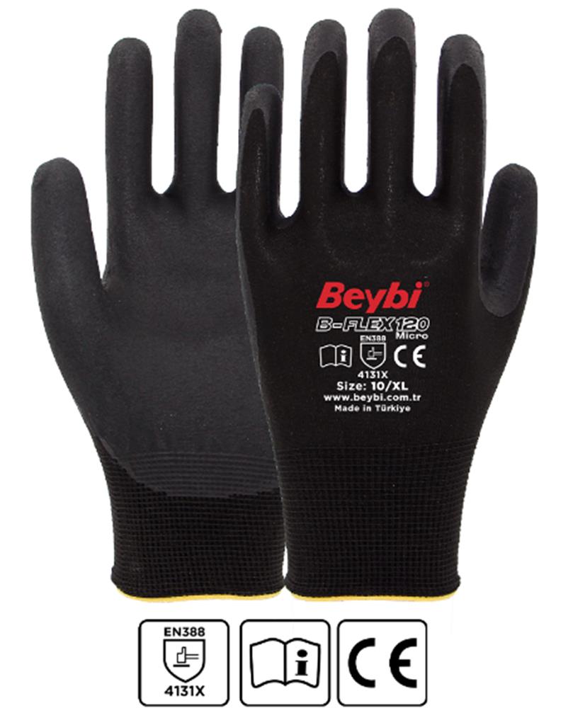 Beybi B-FLEX120 10Beden 12li Micro Köpük Nitril Eldiven (4131X)