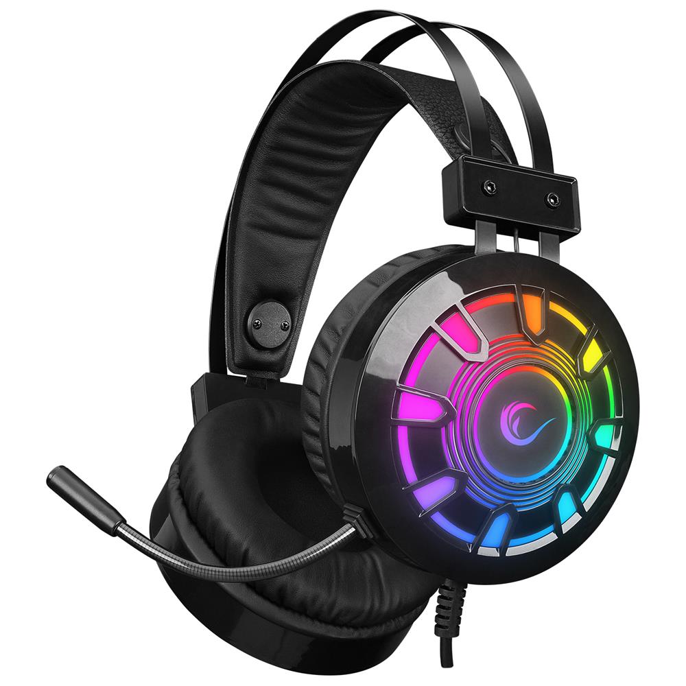 Rampage RM-K59 X-CHAIN Siyah USB 7.1 Rainbow Ledli Gaming Mikrofonlu Oyuncu Kulaklığı