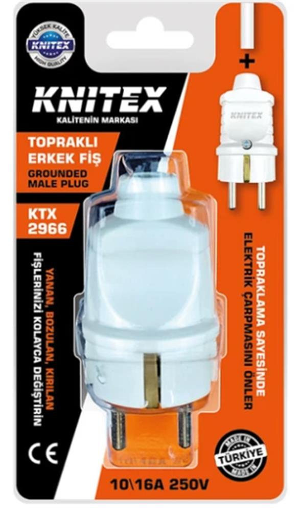 Knitex Ktx-2966 Topraklı Erkek Fiş