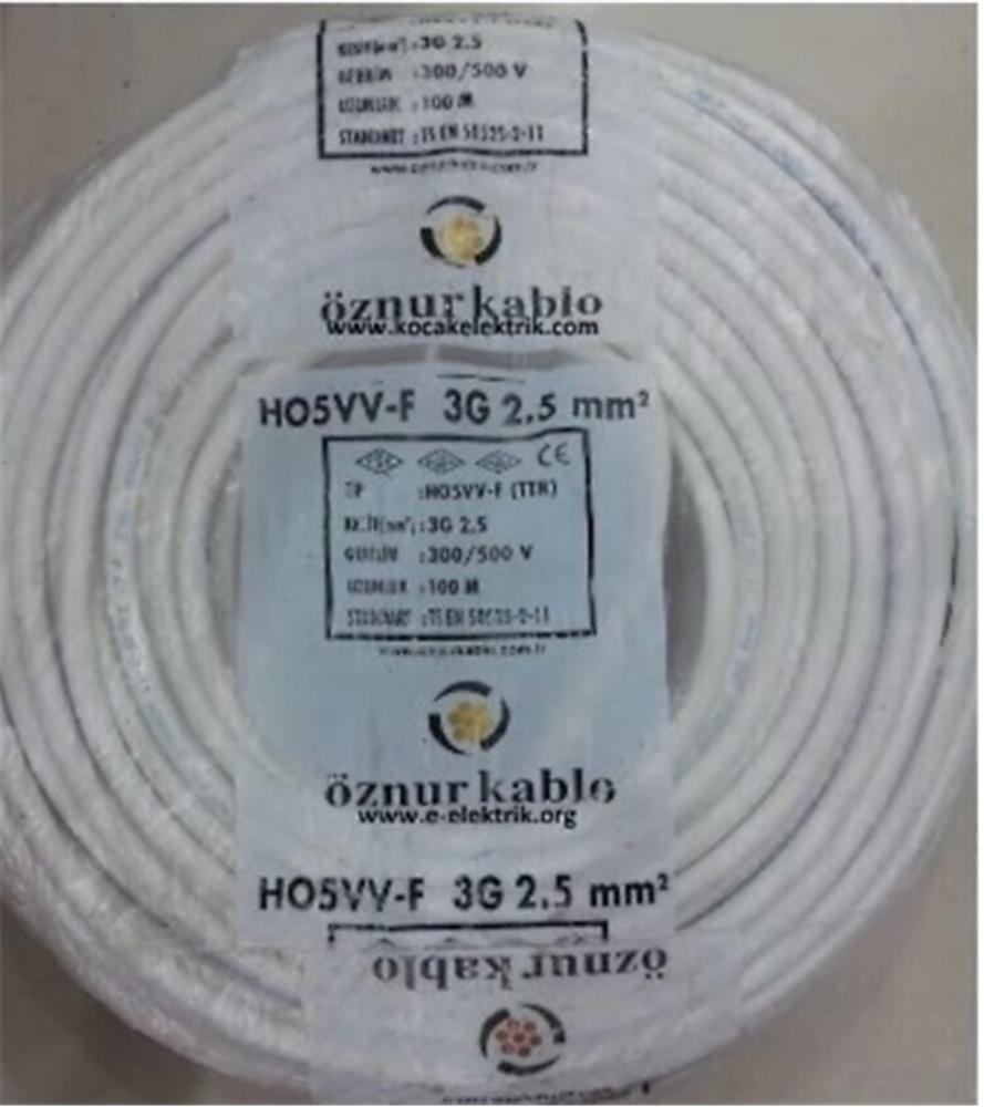 Toros 100mt Elektrik Kablosu 3x2,5mm Beyaz