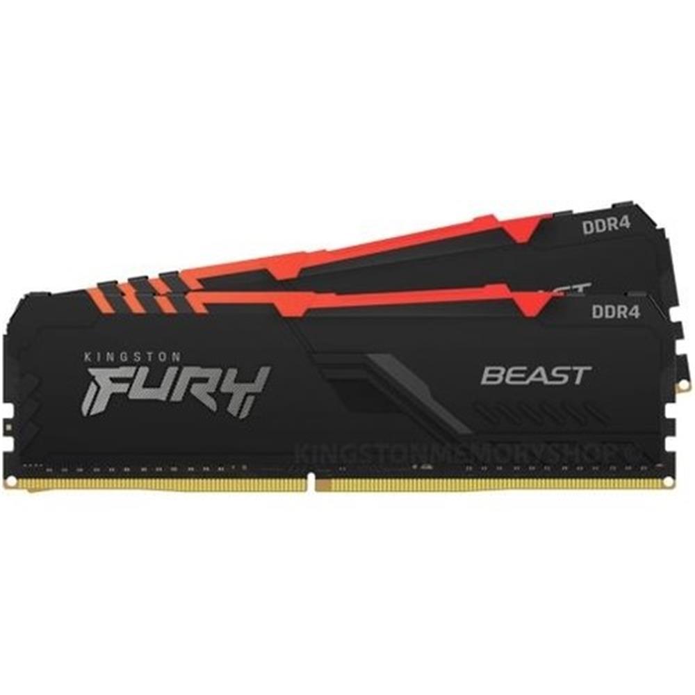 Kingston Fury Beast DDR4 64GB (2x32) 3600 Mhz RGB Pc RAM KF436C18BBAK2-64 