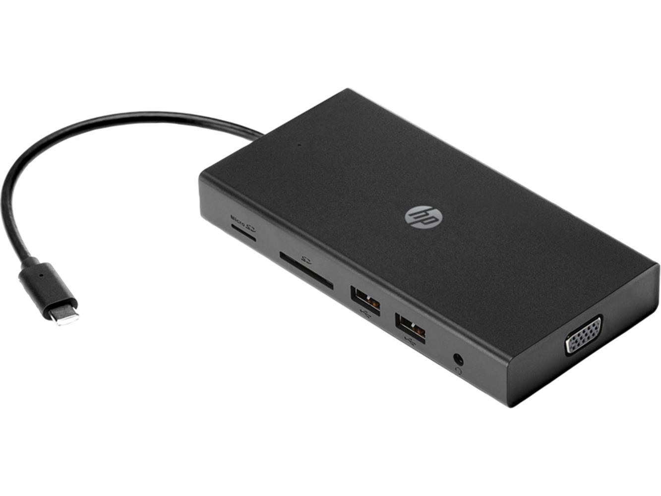 HP 1C1Y5AA USB-C 2Usb-Sd-Micro Sd-Vga Type-C Grişli Hup