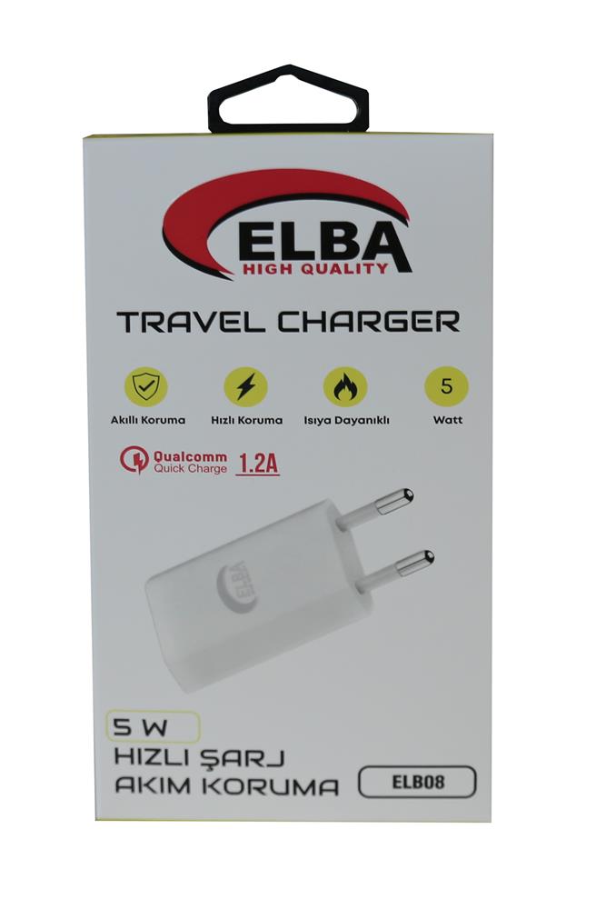 Elba Elb08 5W 1.2A Hızlı Şarj Akıllı Koruma Usb EV Şarj Kafa 