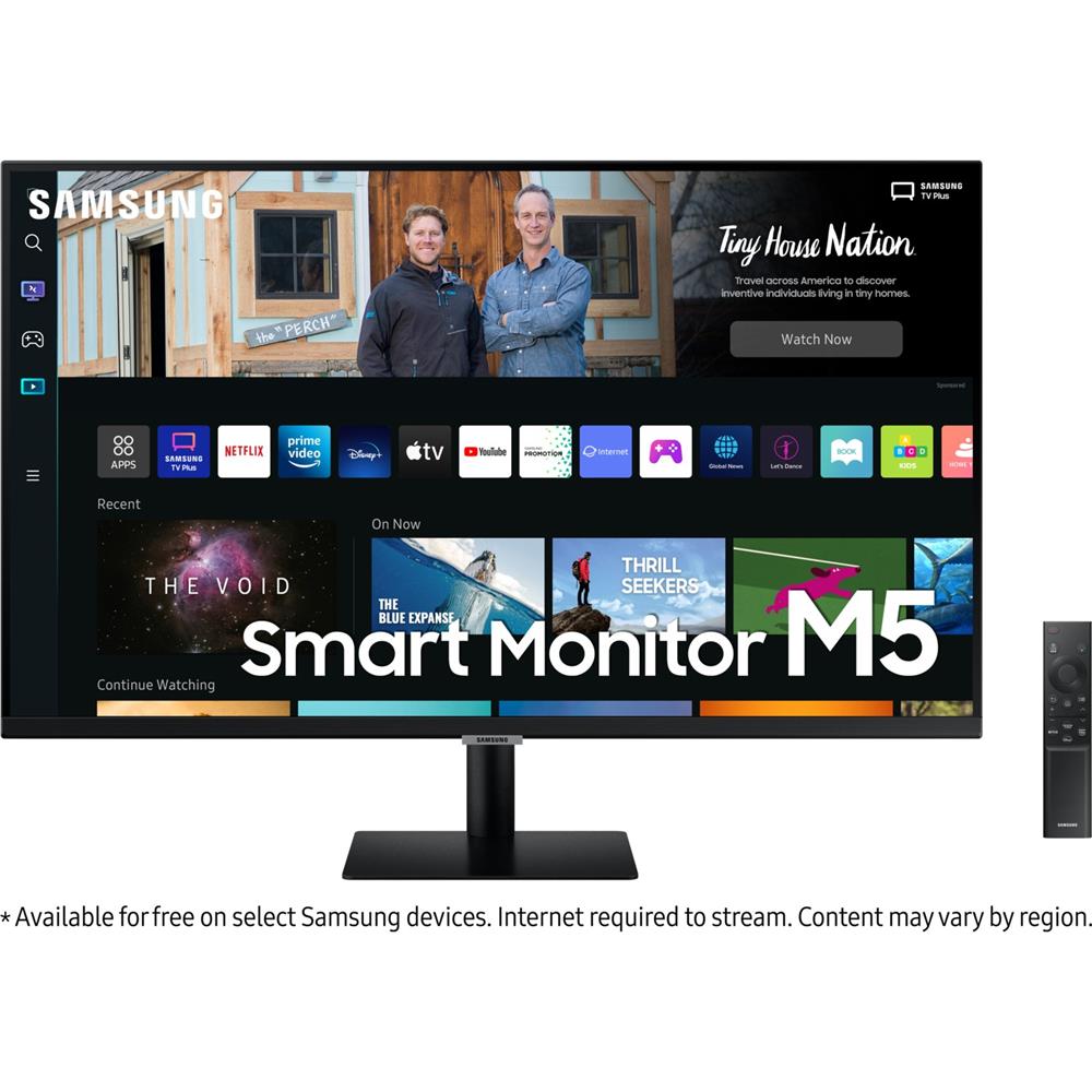 Samsung 27" M5 27BM500EUXUF FHD 60Hz 4ms (Wi-Fi+Bt+Smart Hub) Hoparlörlü Smart Akıllı Tv Monitör 