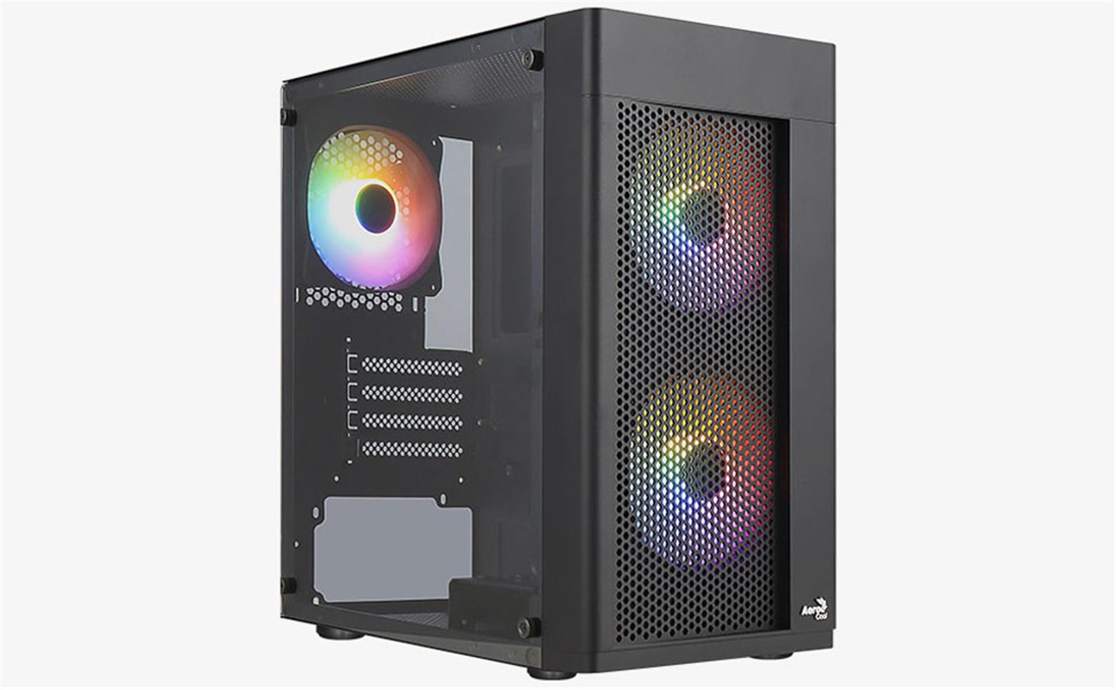 Aerocool-AE HEXFR 500 Hexform 500W 3x120mm FRGB USB 3.0 Mini Tower Kasa