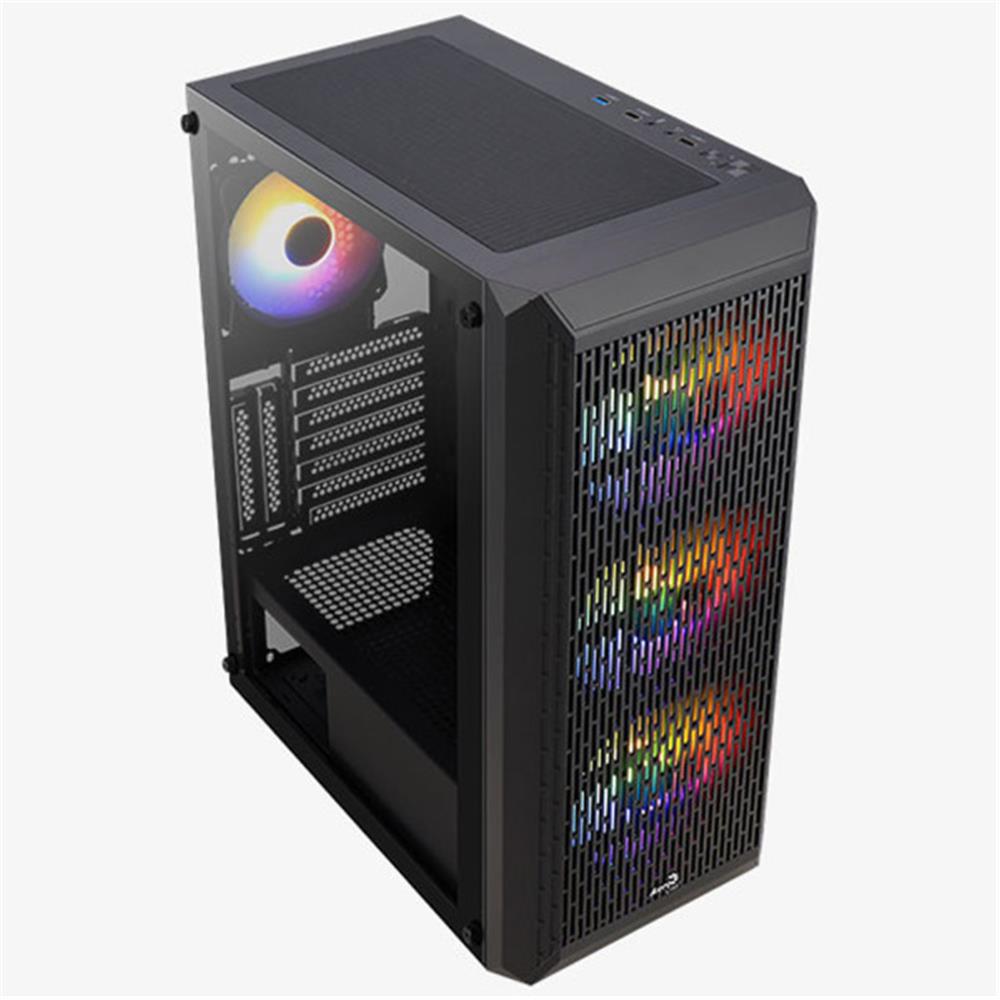 Aerocool-AE BEAM Beam 4 x 12cm FRGB Fanlı Mini Tower Kasa