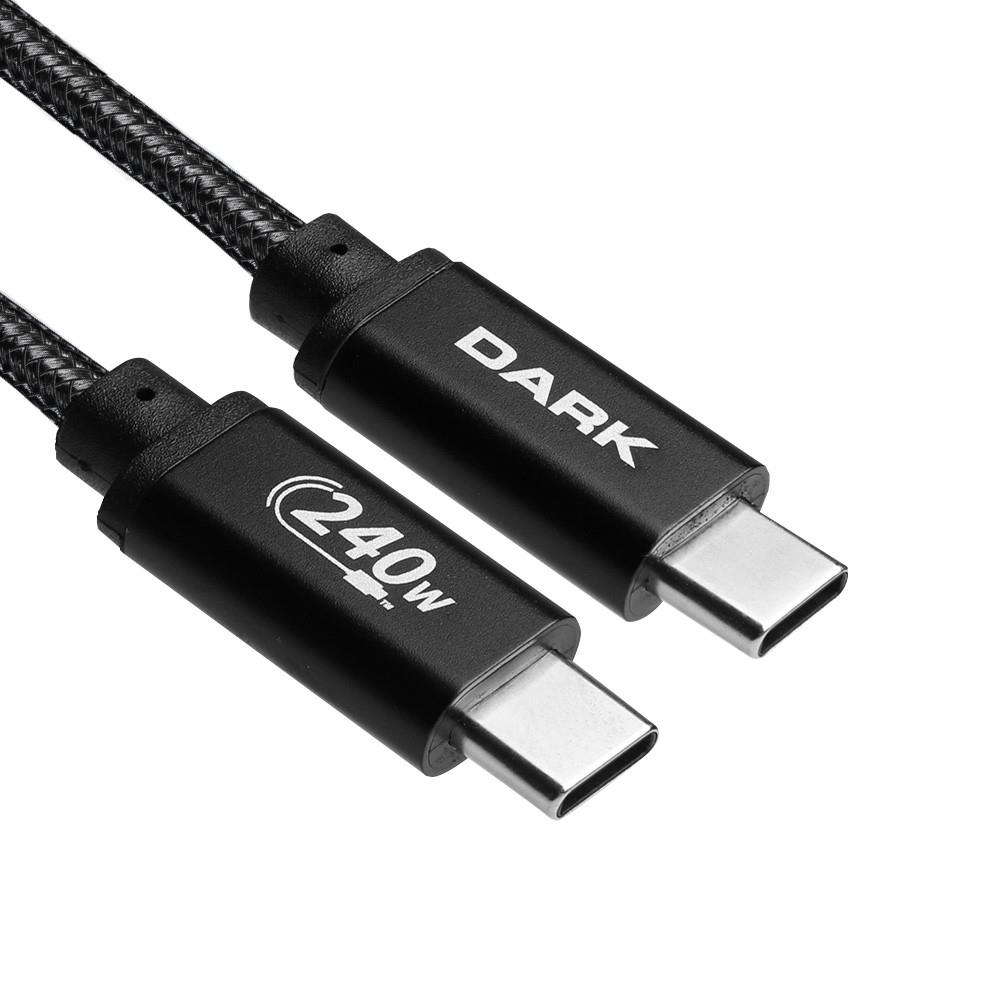 Dark 50cm USB Type-C 240W PD Ultra Hızlı Şarj ve 480Mbps Örgülü Kablo 