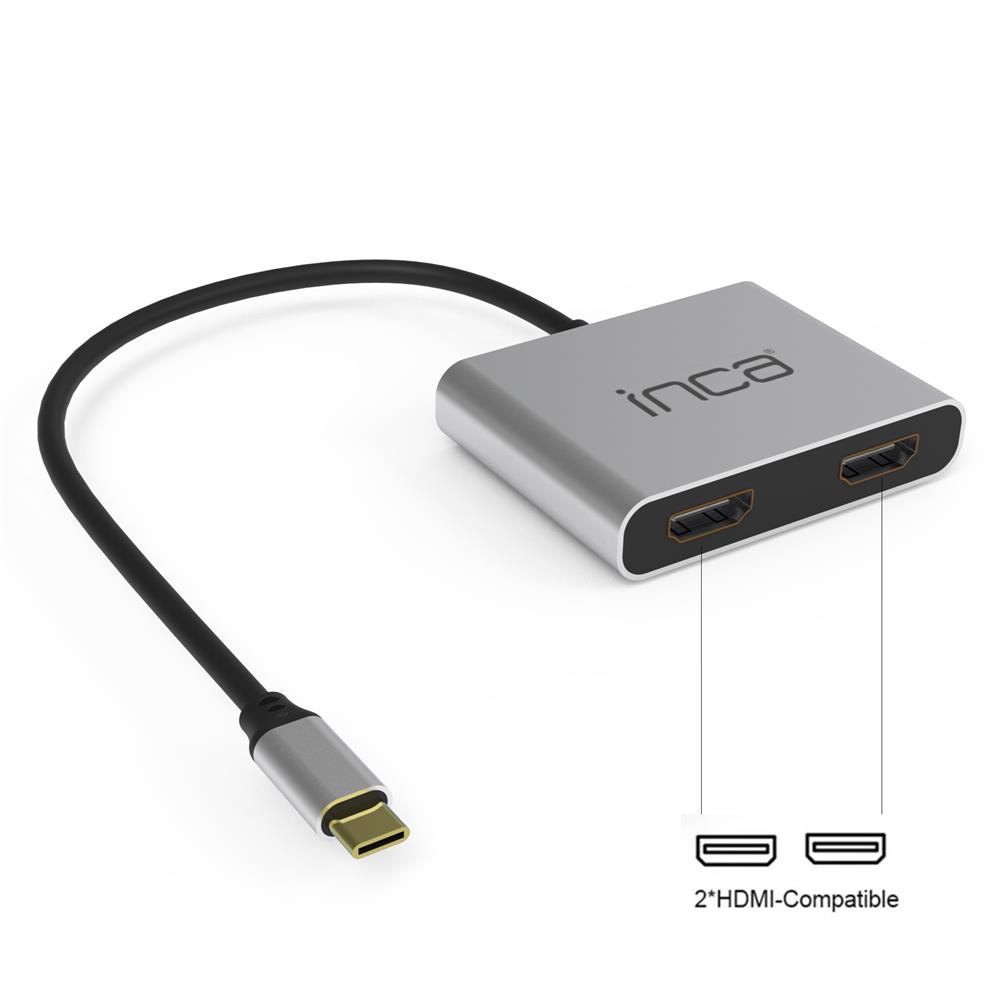 INCA ITPC-4 T USB C TO 2X HDMI 4K USB 2.0+PD