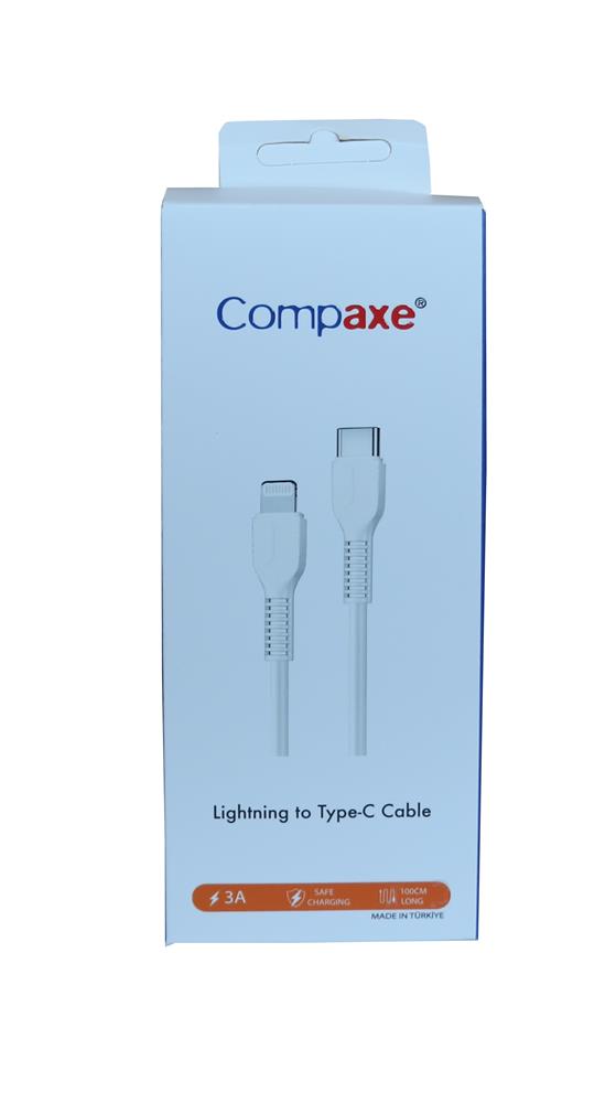 Compaxe CTK-BLT Usb 3.0 1mt 3A Lightning To Type-C Şarj Kablosu