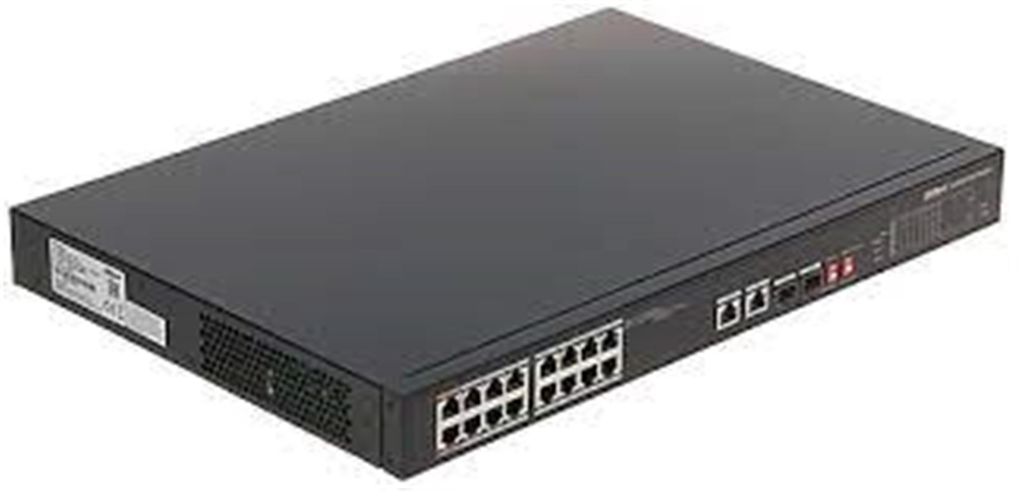 DAHUA PFS3218-16ET -135 16 PORT GIGABIT +1XRJ45-1XGB  SFP COMBO 135W POE RACKMOUNT  SWITCH