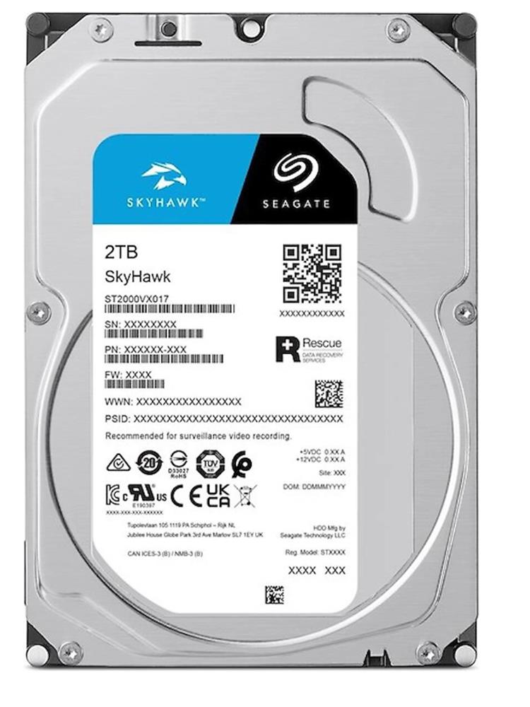 Seagate 2TB ST2000VX017 5900Rpm 256MB Harddisk 7-24 Güvenlik Diski (Resmi Distribitör Ürünü)