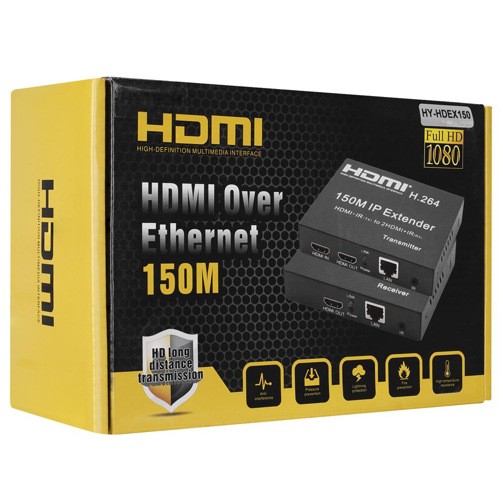 HYTECH HY-HDEX150 HDMI+IR(TX) TO 2HDMI+IR(RX) HDMI 150M UZATICI