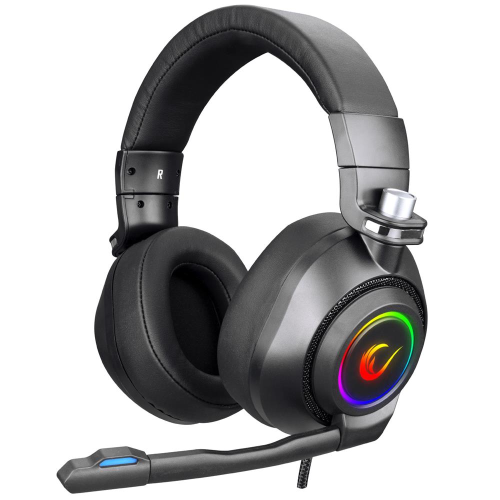 Rampage RM-K20 AMAZE Siyah USB 7.1 Noice Cancelling Mic RGB Ledli Gaming Oyuncu Mikrofonlu Kulaklık