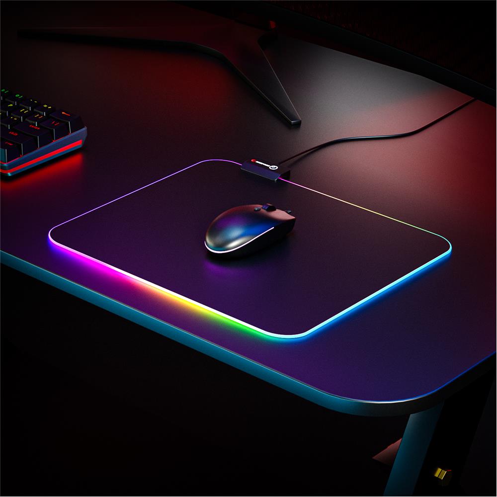 Rampage MP-21 Siyah 252-328-3mm RGB Ledli Gaming Mouse Pad