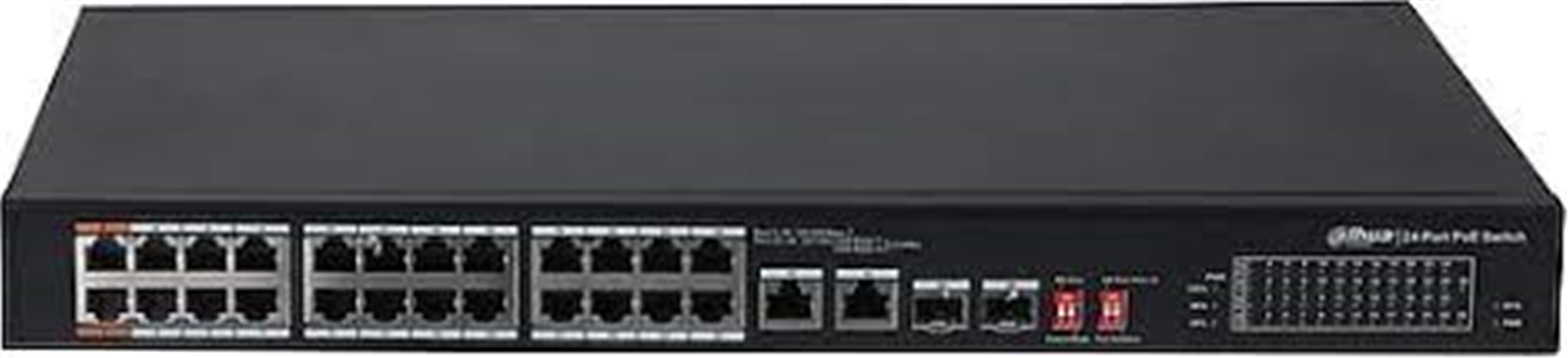 Dahua PFS3226-24ET-240 24 Port Poe 2 Port Sfp 2 Port Gbıt Uplink 10-100 Switch