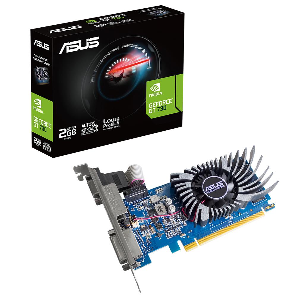 ASUS NVIDIA GEFORCE GT730 2GB 64BIT GDDR5 (ANALOG+HDMI+DVI) EKRAN KARTI GT730-SL-2GD5-BRK