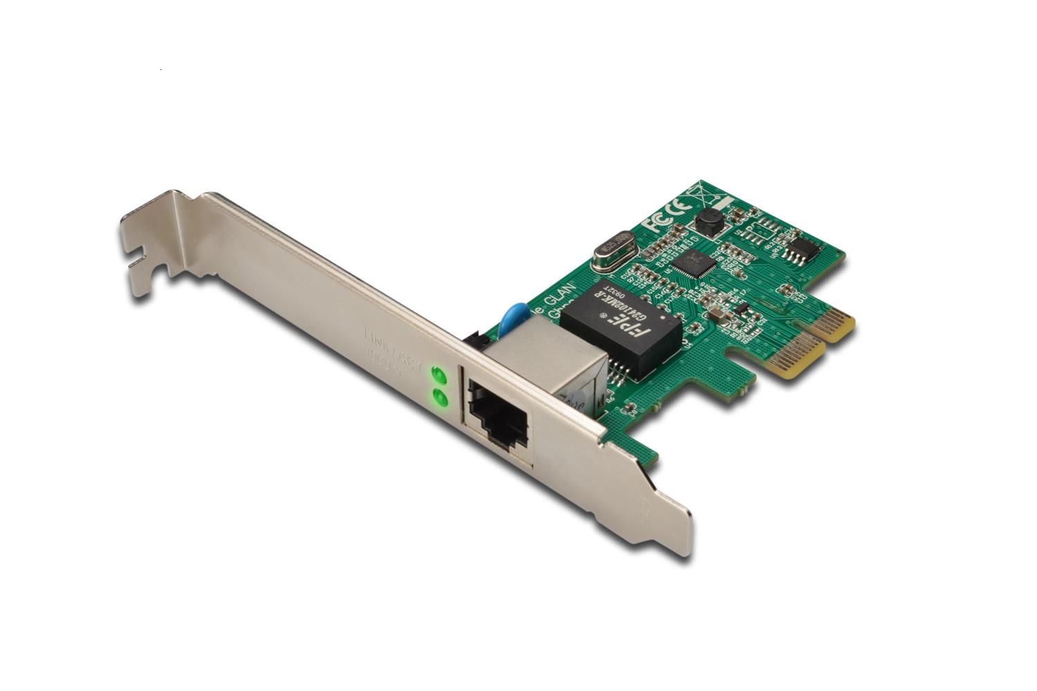 Digitus DN-10130-1 1 Port 10-100-1000 Mbps Gigabit PCI Express  32-bit, Realtek RTL8168E 