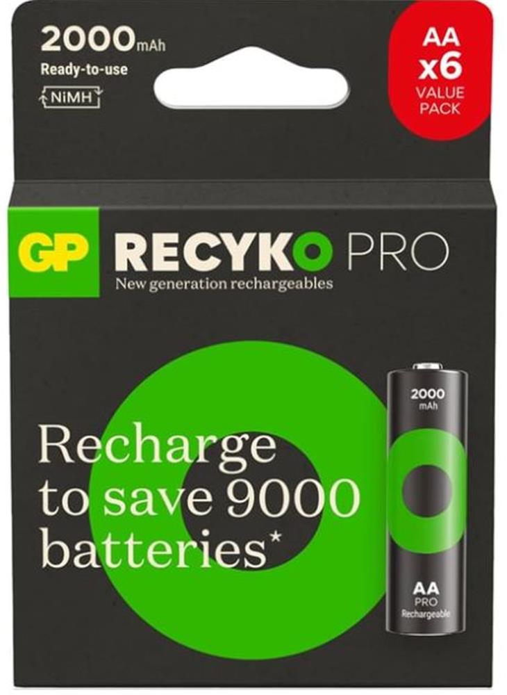 GP AA 2000 mAh Pro Şarjlı Kalem Pil 4+2li Paket  Paket GP210AAHCBR21-2GVPTLB6