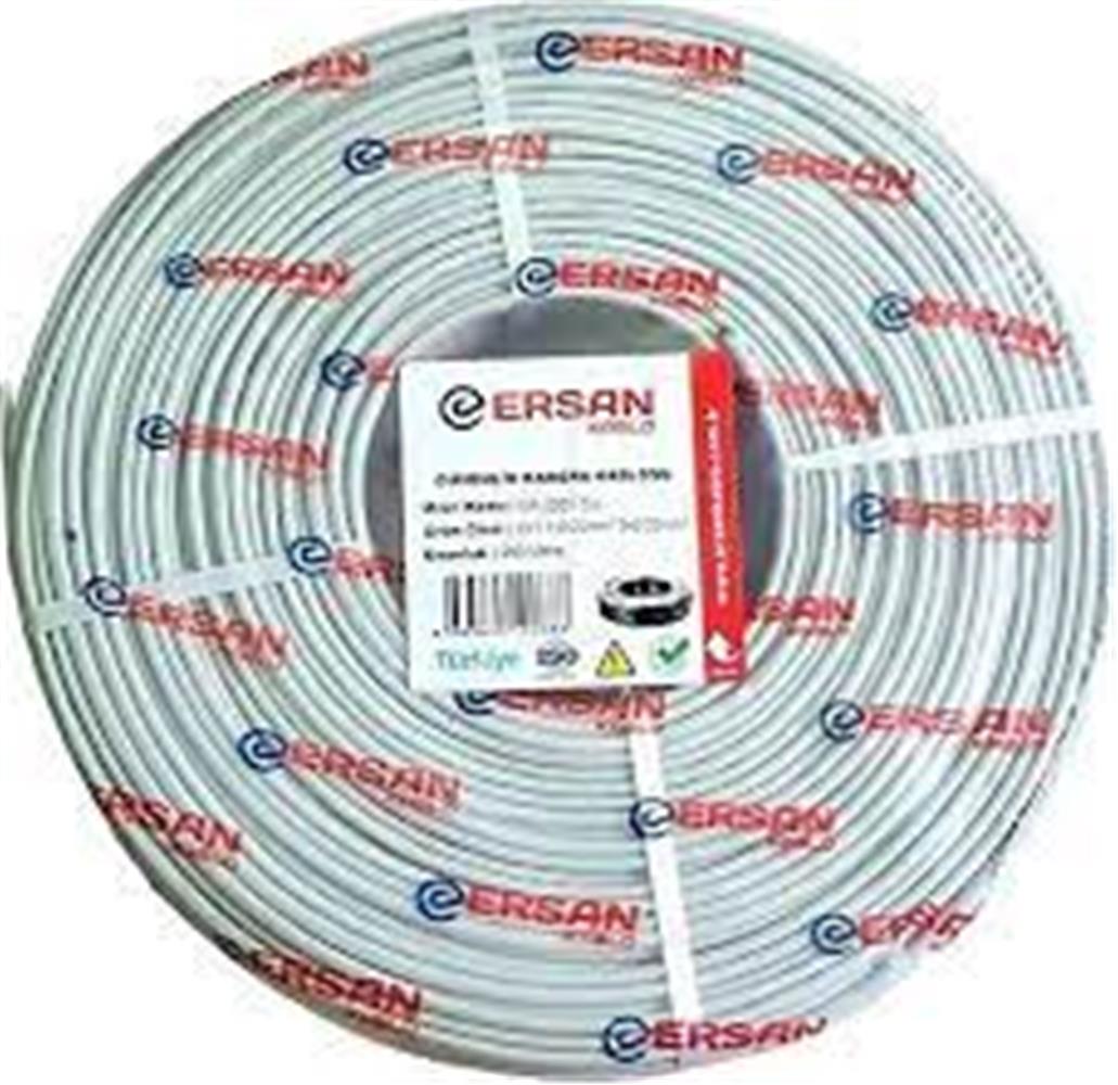 ERSAN ER-2201CU 2+1 1x0,22 mini Coax 2x0,22mm 250  metre CCTV Kamera Kablosu