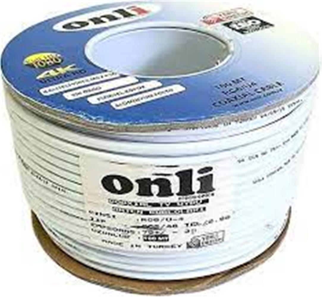 Onli RG6-U4 48 Tel 0,90 CCS-AL 100 metre Anten Uydu Kablosu 