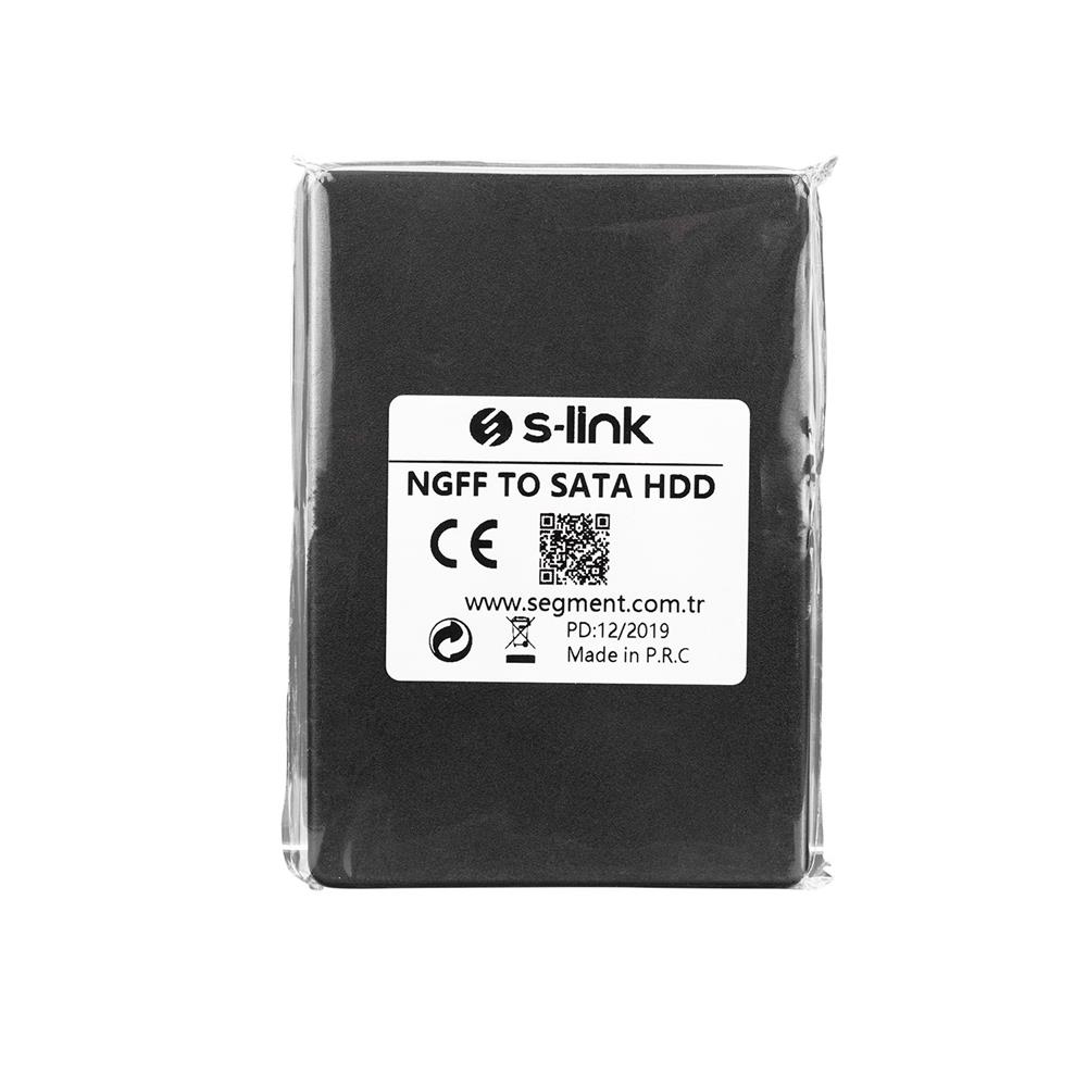 S-link NGFF TO SATA Harici 2.5" Siyah Hdd Kutusu