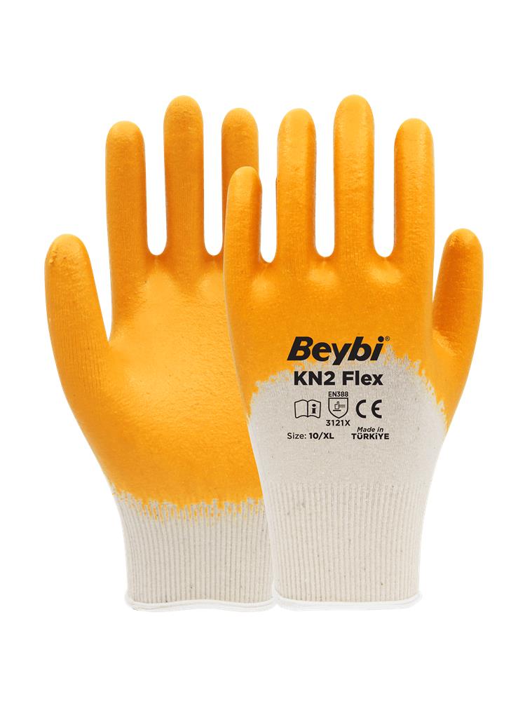 Beybi Nitril PMK KN2 Flex 10 Beden Nitril Kaplı Pamuk Eldiven (3121x)¾ Nitril Kaplıdır 