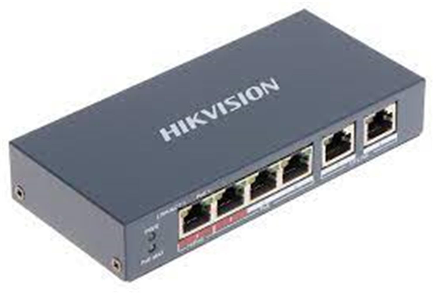 HIKVISION DS-3E0106P-E-M 4 PORTLU 10-100 FAST ETHERNET SWITCH- 4 PORT POE 35W