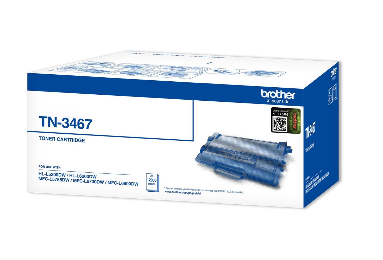 BROTHER TN-3467 12.000 SAYFA BLACK SIYAH TONER HL-5000-5200-6200-6400 MFC-5700-5755