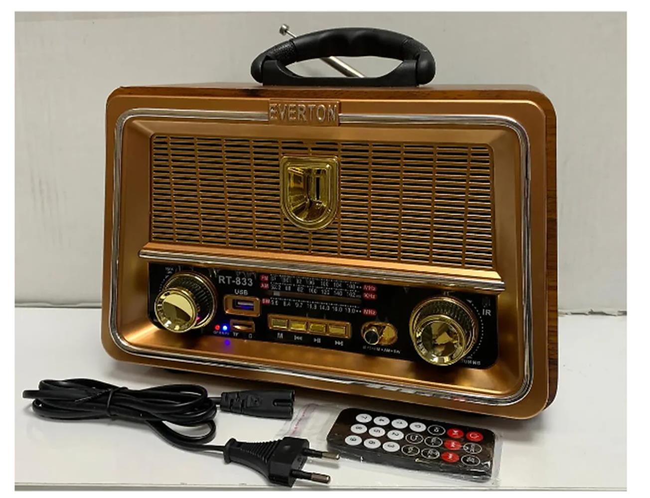 Everton Rt-833 radyo-TF card-usb-Kumandalı Nostaljik Radyo