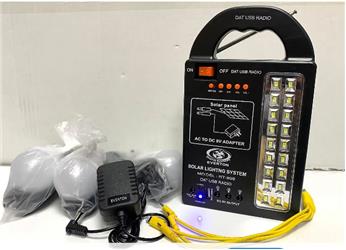 Everton Rt-999 SolarPanelli -Ledli Güneş Enerjili Radyo Usb- 3 Adet Ampul Şarjlı (Solar 9V-3.5W)