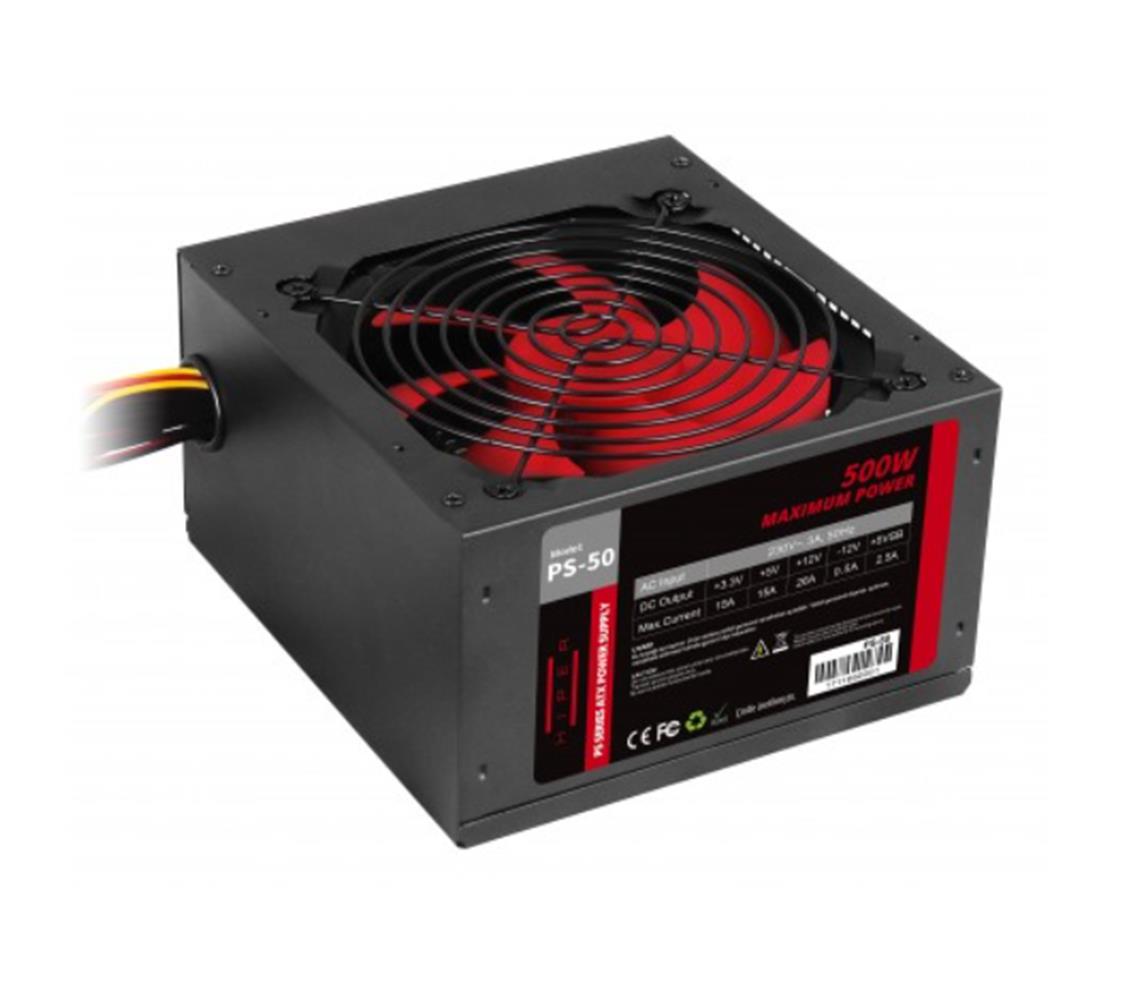 Hiper PS-50 500W 12 cm Fan Güç Kaynağı PSU