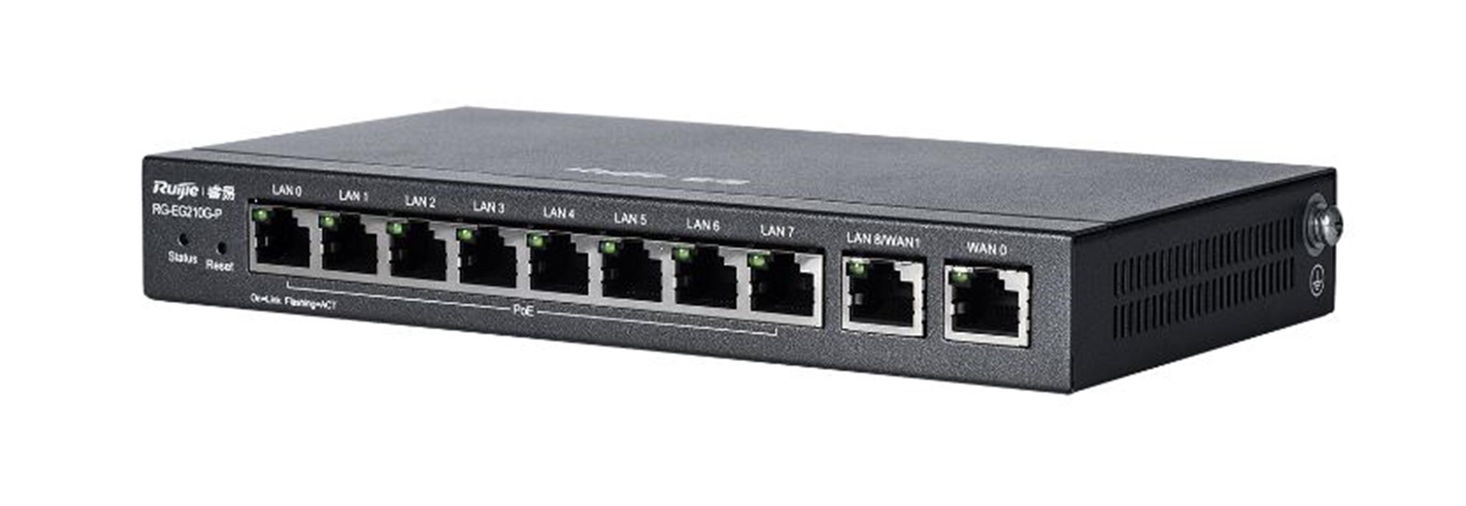 Ruijie-Reyee RG-EG210G-P 8 Port Poe+ 10-100-1000 Mbps Yönetilebilir Switch Çelik Kasa 