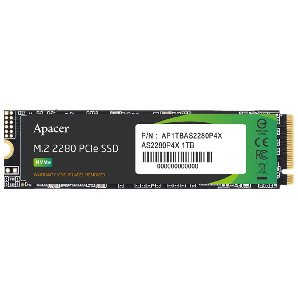 Apacer 1TB AS2280P4X 2100-1700MB-s NVMe PCIe M.2 SSD Disk (AP1TBAS2280P4X-1)