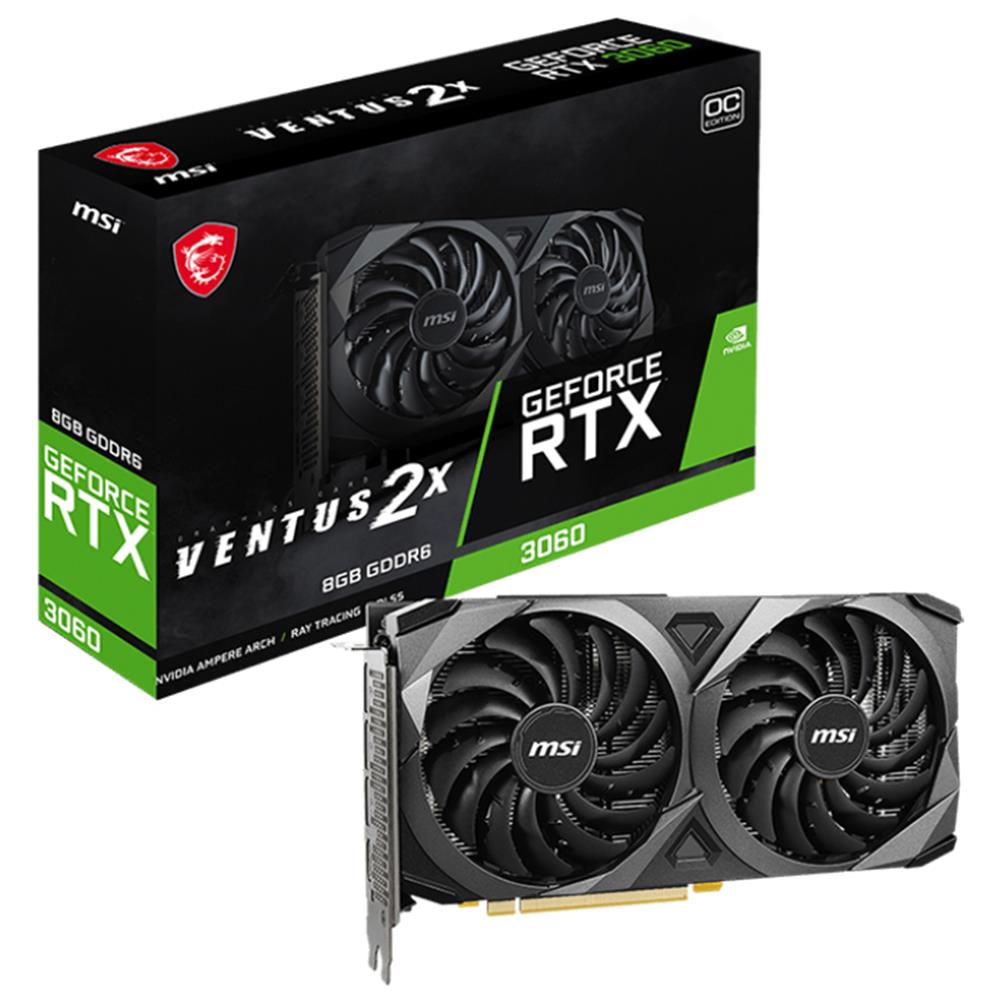 Msi GeForce RTX3060 Ventus 2X 12G OC 8GB GDDR6 192Bit DX12 Gaming (Oyuncu) Ekran Kartı