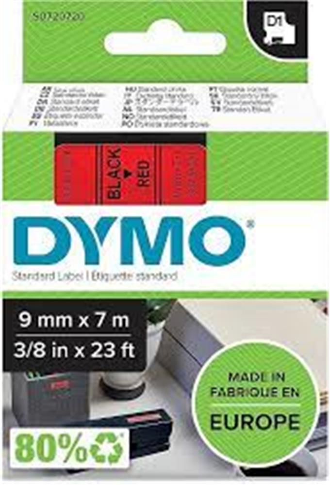 DYMO S0720720 D1 Yedek Şerit 9 mmx7mt Kırmızı-Siyah 40917