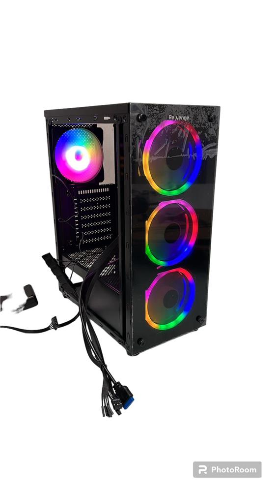 Revenge Clear 4 Fanlı Temperli Cam Panel Psu yok Gaming Oyuncu Kasası 